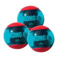 Odolná lopta KONG Squeezz Action Red S (priemer 5 cm), 3ks v balení