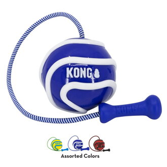 Odolná lopta KONG Wavz Bunjiball Assorted M (priemer 6 cm)