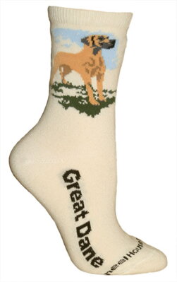 Ponožky nemecká doga (GREAT DANE), krémové