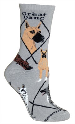 Ponožky nemecká doga (GREAT DANE), šedé