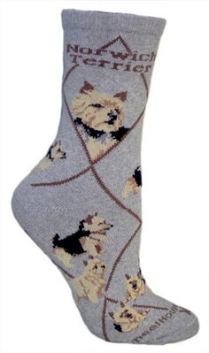 Ponožky norvičský teriér (NORWICH TERRIER), šedé