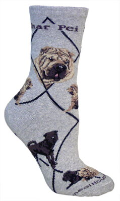 Ponožky šarpej (SHAR PEI), šedé