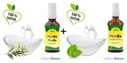 Kombo proti blchám FlohEx - sprej a čistič okolia