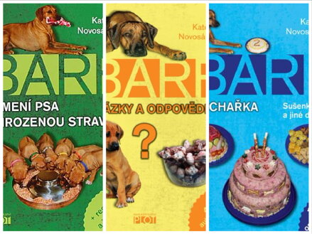 Set 3 kníh o BARF- Krmení psa přirozenou stravou, Otázky a odpovědi a BARF Kuchařka