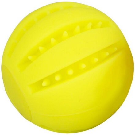 Silikónová svietiaca LED lopta v žltej farbe pre stredné a veľké plemená
