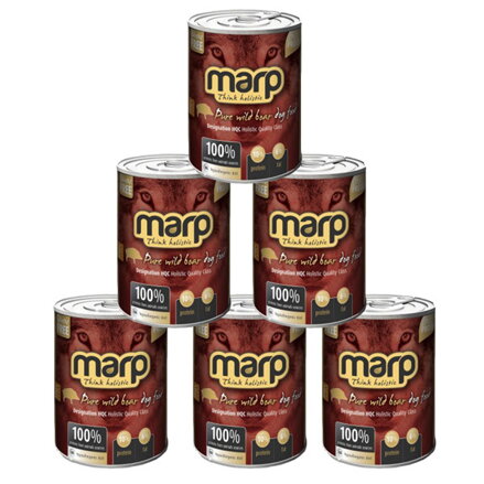 Výhodné balenie konzerv Marp holistic - Pure Wild boar (divoké prasa), 6 x 400 g 