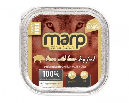 Výhodné balenie vaničiek Marp holistic - Pure Wild boar (divoké prasa), 6 x 100g 