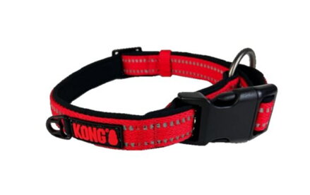 Nylonový obojok KONG REFLEX, červený