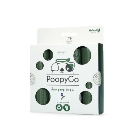 Biologicky odbúrateľné vrecká na exkrementy PoopyGo s vôňou, 120 ks