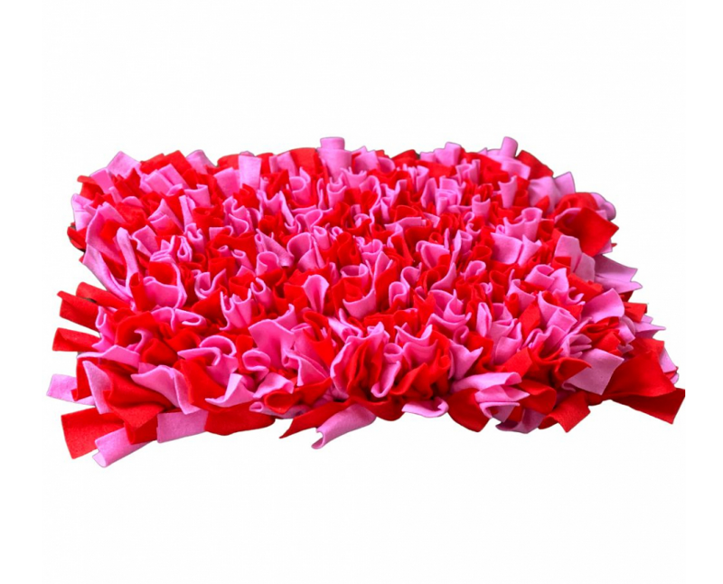 Čuchací koberček extra hustý, červeno-ružový