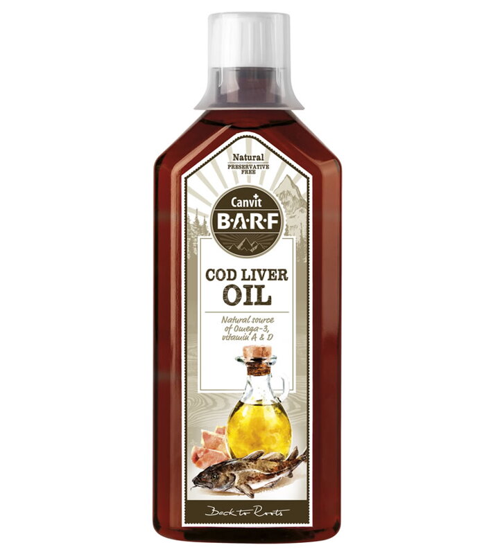 Canvit BARF Cod Liver Oil - olej z treščej pečene, 500 ml
