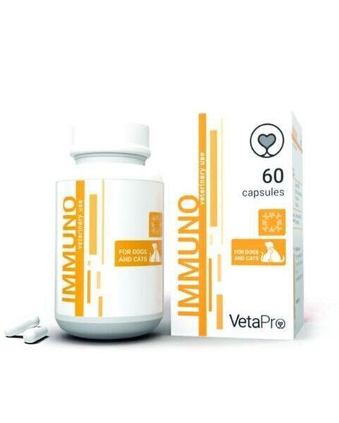 VetaPro Immuno na posilnenie imunity psov a mačiek, 60 cps.
