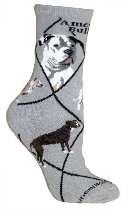 Ponožky americký buldog (AMERICAN BULLDOG), šedé