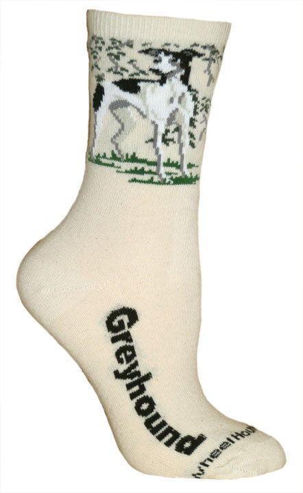 Ponožky anglický chrt (GREYHOUND), krémové