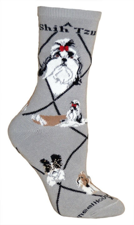 Ponožky šicu (SHIH TZU), šedé