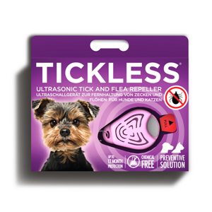 TickLess Ultrazvukový repelent pre psov, ružový