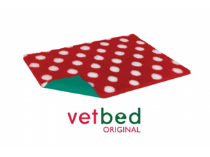VetBed podložka Original, 150 x 100 cm, červená s bodkami