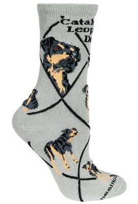 Ponožky katahula (CATAHOULA LEOPARD DOG), šedé